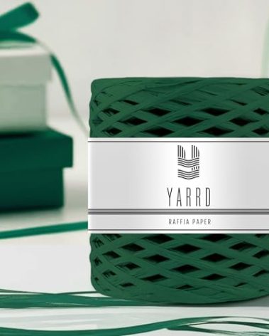 218 Yards Green Raffia Ribbon for Gift – 200m Roll Paper Twine Ribbon Green Color 1/4 Inch Width Craft Twine Tape for DIY Wrapping Tape for Christmas