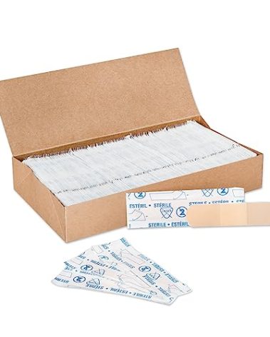 American White Cross Adhesive Bandages, Sheer Strips, 3/4" x 3" | Bulk Case of 1500 | Sterile, Breathable and Multi-Purpose for School Nurses, Businesses, and First Aid Kits