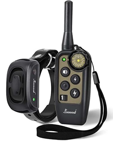 Dog Training Collar with Remote Shock Collar for Medium to Large Dogs with 2 Collar Straps, Long Range, Long Battery Life, Strong Vibration and Beep (Black)