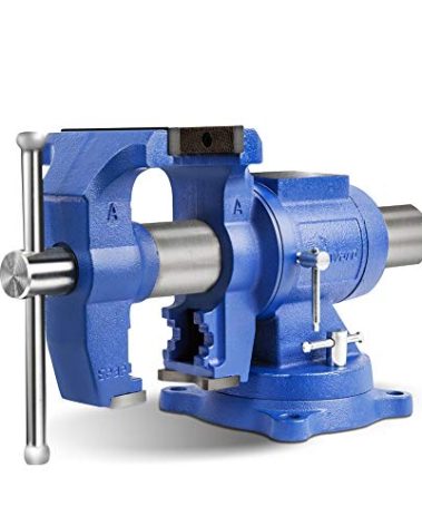 Forward DT08125A 5-Inch Heavy Duty Bench Vise 360-Degree Swivel Base and Head with Anvil (5", Ductile Iron)