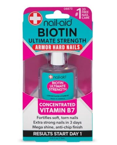 Nail-Aid 2PCs of BIOTIN ULTIMATE STRENGTH, Clear