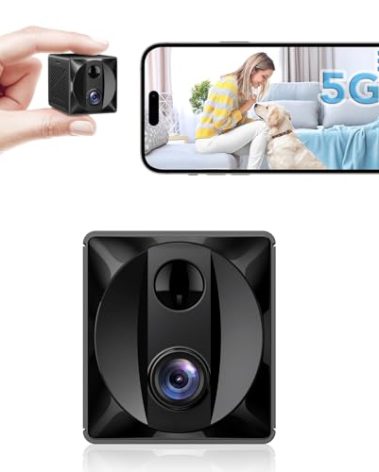 YHRBTPO 2025 Upgraded Mini Spy Camera Hidden Camera,4K WiFi Wireless Camera, 100 Days Standby Battery Life,AI Motion Detection Alerts,Nanny Cam Security Cam for Indoor,Home,Baby,Pets