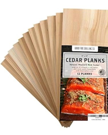 12 Pack Cedar Planks for Grilling Salmon and More - Sourced and Made in the USA