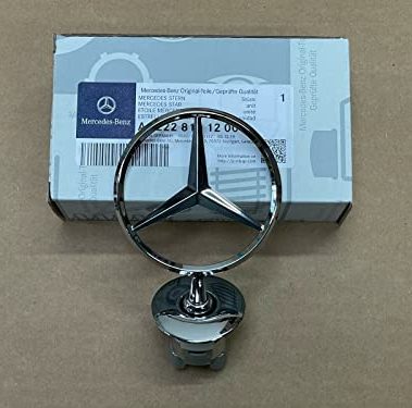 Mercedes Benz Genuine Vehicle Hood Star Emblem Badge (222-810-12-00, Chrome)