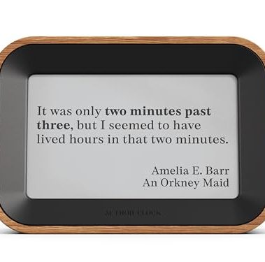 Author Literary Quote Clock – Tells Time Using Book Quotes | Unique Gift for Book Lovers | New Quote Every Minute Clock Vol 1