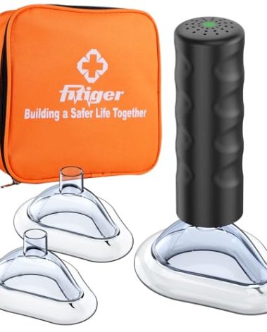Choking Rescue Device, Anti Choking Device, First Aid Kit for Baby and Adults, Fitiger EasyPumpVac Pro Portable Airway Suction Device for Children and Adults - Home Kit
