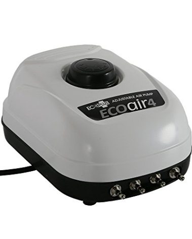 EcoPlus 253 GPH (960 LPH, 6.5W) Air Pump w/ 4 Outlets | Aquarium, Fish Tank, Fountain, Pond, Hydroponics