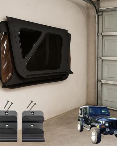 Soft Top Side & Rear Window Wall Mounting Storage Brackets for Jeep Wrangler YJ TJ LJ JK JKU JL JLU 1986-2025