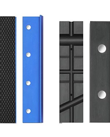 WORKPRO 2-Pair Vise Jaw Pads 6 inch & 5.5 inch, Magnetic Vice Jaw Covers Protectors, 5-1/2 inch Multi-Groove Jaw Pads and 6 inch Aluminum Pads Set