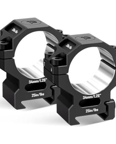 DISCOVERYOPT Precision Scope Rings, Precision Lapped Riflescope Mounts for Picatinny Rails (34mm-1.26 inches)