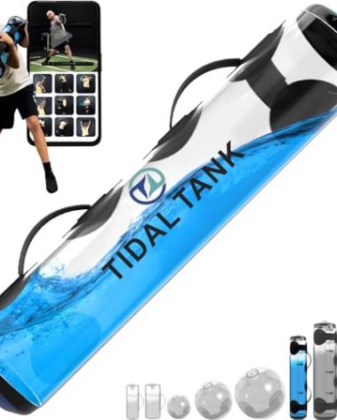 Tidal Tank - Slim - Aqua Bag, Water Sandbag - Training Power Bag with Water Weight - Ultimate core and Balance Workout - Portable Stability Fitness Equipment (Slim(max 30 lbs), Blue)