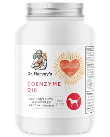 Dr. Harvey's Coenzyme Q10 - Heart & Cardiovascular Support Supplements for Dogs, 60 Capsules