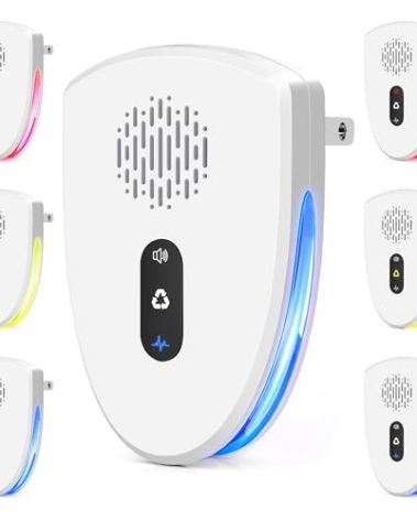 (2025 Upgraded) Ultrasonic Insect & Pest Indoor Repeller, Plug-in Control Device Repellent for Rodent, Mice, Rats, Roaches, Ants, Spiders, Mosquitoes, Bugs, Home, 3 Mode Switching (6 Pack)