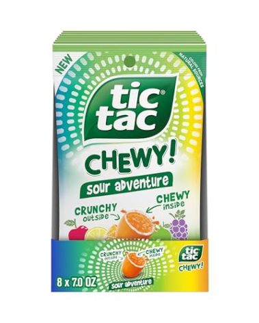 TIC TAC CHEWY! Sour Adventure Candy, Bulk 8 Pack, Sour Candy, 7 oz Each (Packaging May Vary)