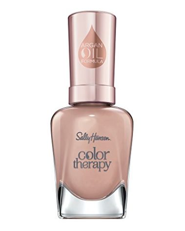 Sally Hansen Color Therapy, Re-Nude, Argan Oil, Long Lasting, Nail Treatment, Semi Opaque, Creme Nude Nail Polish