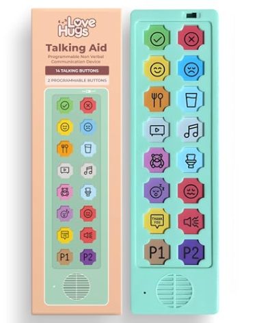 AAC Device for Autism & Speech Therapy. Non Verbal Communication Tools for Kids & Adults. Programmable AAC Communication Device. Alternative to Autism Communication Cards & PECS Cards for Autism