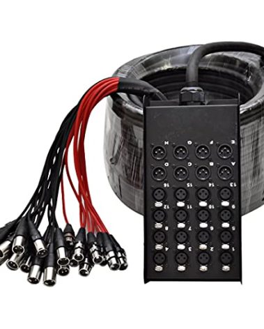 Seismic Audio Speakers 16 Channel Low Profile XLR Send Circuit Board Snake Cable, XLR Splitter Cable, 100 Feet