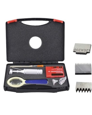Cross Hatch Adhesion Tester Cross-Cut Adhesion Tester Kits with 1mm/2mm/3mm Blades, Magnifier, Handle, Brush and Tape