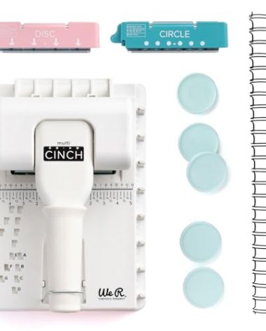 We R Memory Keepers Multi Cinch Kit (2 in 1 Circle & Disc) Book Binding Art Crafts Sewing Scrapbooking Journaling Printmaking Paper Craft Office Home Card Stock DIY Card Making Sticker Machine
