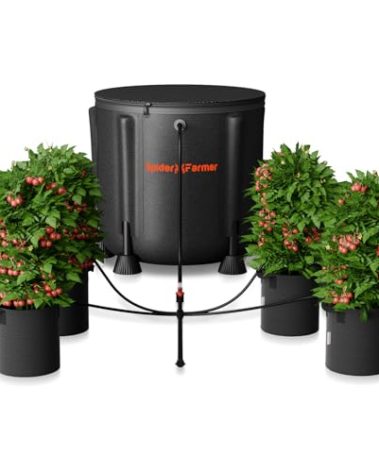Spider Farmer Auto Drip Irrigation System Kits with 13-Gallon Bucket, 25W Water Pump, Low Water Level Sensor, Complete Indoor Automatic Watering System for Grow Tent/Greenhouse/Lawn