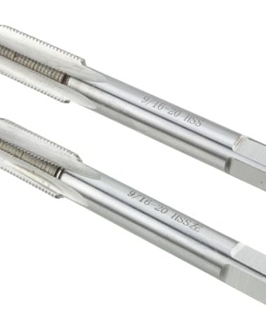 GoaMotors Right & Left 9/16-20 Hand Thread Tap HSS Set, 9/16'' - 20 TPI For Bike Crank Repair, 9/16 x 20 UN HSS Straight Fluted Machine Tap RH LH