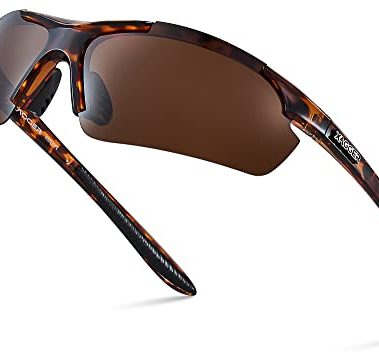 Xagger Polarized Sports Sunglasses for Men Women Wrap Around UV400 Running Baseball Softball Cycling Golf Hiking Fishing Driving Glasses