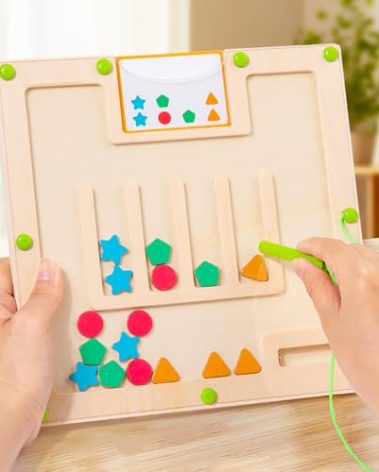 ECROUATY Sorting Board Matching Activity Memory Game for Dementia Activities for Seniors, Alzheimers Activities for Elderly with Dementia Products, Handheld Busy Boxes Gifts for Dementia Patients