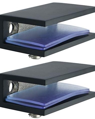 Alise Glass Shelf Brackets 2Pcs, Adjustable Shower Glass Clamps, Heavy Duty Clamp Holder, SUS304 Stainless Steel Brackets for 8-12mm Shelves, Matte Black