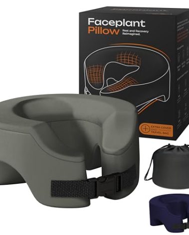Faceplant Face Down Pillow - Adjustable Memory Foam Stomach Sleeping Pillow - Face Down Pillow after Eye Surgery - Massage Headrest for Bed - and Prone Cushion for Rest and Recovery Reimagined