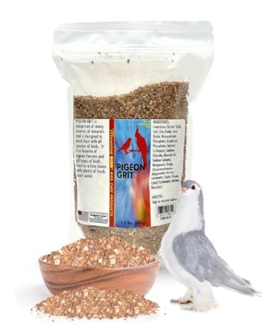 Morning Bird Pigeon Grit - Healthy & Nutritious Pigeon Food to Supports Strong Muscles & Bones for All Bird Species - Easy to Digest & Packed with Natural Mineral Supplement, 1.5 lbs