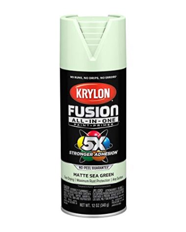 Krylon Fusion All-In-One Adhesive Spray Paint for Indoor/Outdoor Use, 12 oz, Sea Green