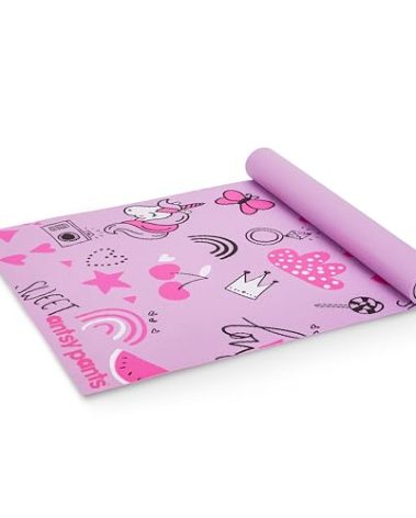 Antsy Pants Kids Yoga Mat - Yoga Mats for Kids, Home Workout, Travel, Fitness, Pilates, Stretching, Sturdy Non-Slip Exercise Mat for Toddlers, Size 60” x 24”, 3mm Thick Free of Toxic Phthalates