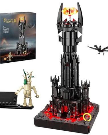 VONADO Dark Tower Building Set, Compatible with Magic Castle Block Set, Castle Architecture Bricks with LED Lights, Collection Gift for Adult and Film Fans, Great Toy for Kids 8-14 (779 PCS)