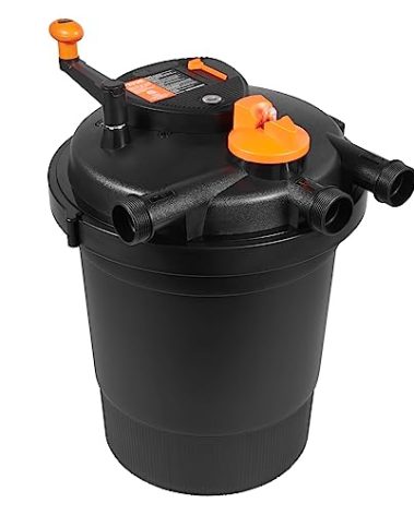 VEVOR Pressurized Biological Pond Filter, Fit Pond Up to 3200 Gallons, with 13W UV-C Light, 2630 GPH, Bio Pond Filter System Filtration Equipment for Fountain Pool, Koi Fish Aquarium Tank Garden Water
