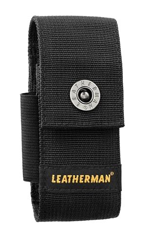 LEATHERMAN, Premium Nylon Snap Sheath with Pockets, Fits 4" to 4.5” Multi-Tools, Black, Medium