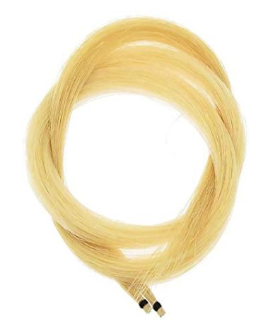 KAIY 2 Hanks Mongolian Horse Bow Hair for Violin, Professional Violin Bow Hair Made of Genuine, 29.5 Inch Natural White