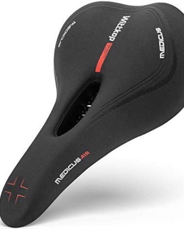 Wittkop Bike Seat, Waterproof Bicycle Saddle for Comfort, Mountain & Road Biking, Wide Bike Seats for Men & Women, BMX, MTB, Bike Seat Comfort, Waterproof Bike Saddle with Innovative 5-Zone-Concept