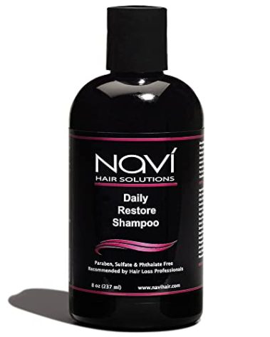 Navi Hair Loss Shampoo to Restore Hair Growth, DHT Blocker Shampoo for Thinning Hair with Biotin and Vitamin E, Paraben and Sulfate Free, Hair Regrowth for Men and Women, 8 oz