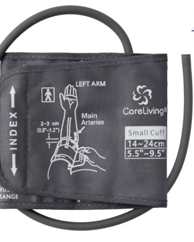 CareLiving Small Blood Pressure Cuff 5.5”-9.5” Inches (14-24CM), Small Child Cuff, Compatible with Most Monitors, ARM Blood Pressure Replacement Cuff with 5 Connectors