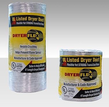 Inovate DryerFlex - 4" Flexible Hose for Laundry Dryer (4' Length)