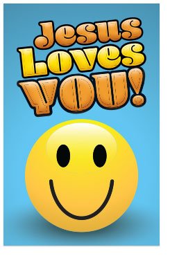 Jesus Loves You! (Mini Gospel Tract Card - Packet of 100 - KJV)