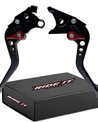 RIDE IT FOREVER Short Brake and Clutch Levers for Hayabusa 2008-2020,GSXR1300 2008 2009 2010 2011 2012 2013 2014 2015 2016 2017 2018 2019 2020-Black