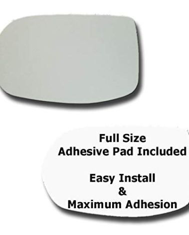 Driver Side Mirror Replacement Glass (MADE IN USA) with FULL SIZE ADHESIVE PAD for 2016-2022 Honda HR-V HRV (2016 2017 2018 2019 2020 2021 2022 16 17 18 19 20 21 22)