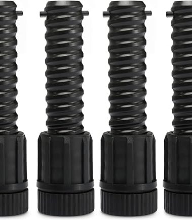 Camp Stove Leg Levelers Adjustable, Accessories for Camp Chef Explorer Stoves, Fit for Outdoor Camping Stove with 1.25" Diameter Round Legs, 4 Pcs Black