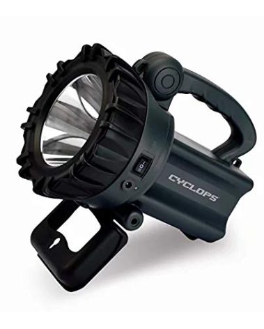 Cyclops Rechargeable Portable Handheld 10-Watt 850 Lumens Spotlight with AC/DC Charger/12V DC Car Plug Adapter