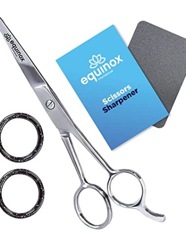 Equinox 6.5" Professional Hair Cutting Scissors for Men & Women - Ice Tempered, Silver - Hair Cutting Shear Professional - Barber Scissor Professional - Shears for Hair Cutting - Haircut Scissors