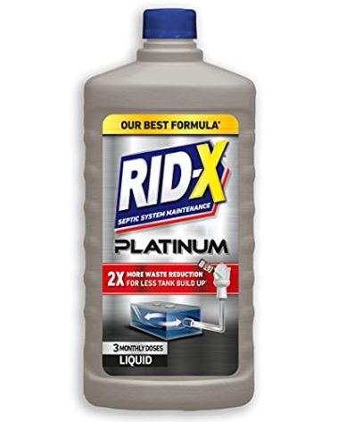 Rid-X Platinum Septic System Treatment, 3 Month Supply of Liquid, 24 Fl Oz