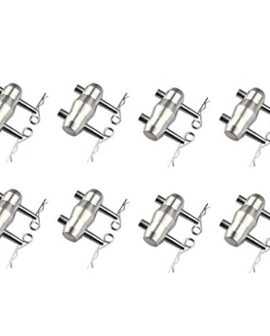 OTTFF 8 Pack Double Ended Conical Truss Coupler with Clips, Stage Lighting Replace Parts - Fit F34 F33 & Pipe 2"