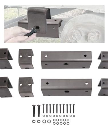 KUAFU Trailer Axle Hanger Kit Compatible with Complete 2" Wide Slipper Spring Hanger kit Steel Trailer Axle and Spring Attaching Hanger Kit 10k Lbs