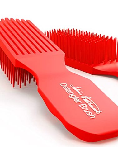 Red Detangler Brush by Felicia Leatherwood - For Kinky, Curly, Wavy 4c or Straight Hair - Tame Your Tangles Smooth Your Coils - Pain Free for All Ages